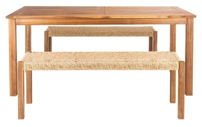 Safavieh Aquina Outdoor Dining Set In Natural