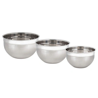 CUISIPRO STAINLESS STEEL MIXING BOWL 3 PIECE SET