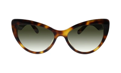 Ferragamo Salvatore  Sf930s 238 Cat Eye Sunglasses In Green