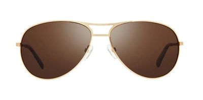 Revo Prosper Re 1139 04 Br Aviator Polarized Sunglasses In Brown