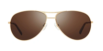 REVO PROSPER RE 1139 04 BR AVIATOR SUNGLASSES
