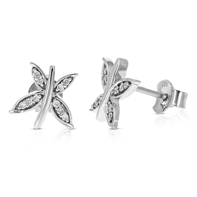 Vir Jewels 1/10 Cttw Round Cut Prong Set Lab Grown Diamond Stud Earrings .925 Sterling Silver