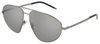 Saint Laurent Sl211 Dk Ruth Silv 003 Aviator Sunglasses In Grey