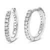 Vir Jewels 1/4 Cttw Round Cut Lab Grown Diamond Hoop Earrings In .925 Sterling Silver Prong Set 2/5 Inch In Silver