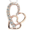 Pompeii3 14k Rose Gold 1ct Diamond Journey Heart Pendant In Silver