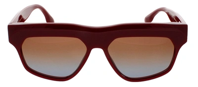 Victoria Beckham Vb602s 604 Rectangle Sunglasses In Red