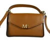 Michael Kors Sylvia Luggage Leather Convertible Shoulder Crossbody Bag In Brown