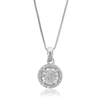 Vir Jewels 1/10 Cttw Lab Grown Diamond Circle Pendant Necklace .925 Sterling Silver 2/3 Inch With 18 Inch Chain In Silver