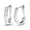 Vir Jewels 1/4 Cttw Round Cut Lab Grown Diamond Hoop Earrings In .925 Sterling Silver Channel Set 2/3 Inch In Silver