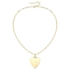 Rachel Glauber Rg 14k Gold Plated With Diamond Cubic Zirconia Heart Pendant Necklace In White