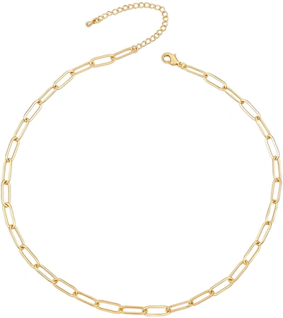 Rachel Glauber Rg 14k Gold Plated Cable Link Chain Adjustable Necklace