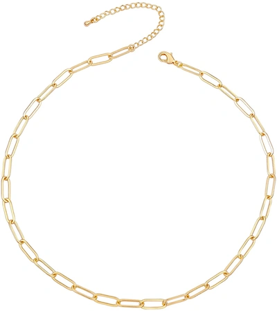 Rachel Glauber 14k Plated Link Chain Necklace In Gold