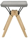 Safavieh Marcio Indoor/outdoor Modern Concrete 19.69-inch H Side Table In Grey