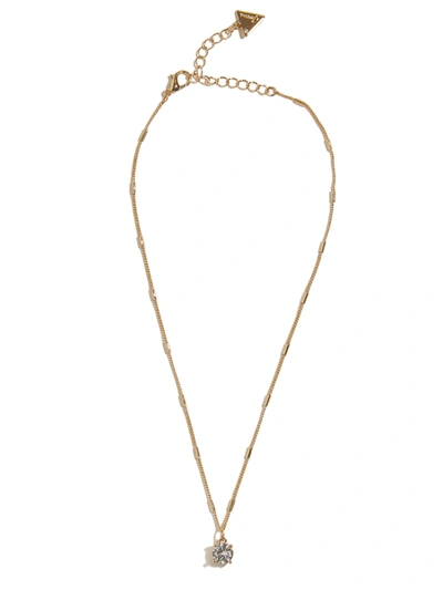 Guess Factory Cubic Zirconia Pendant Necklace In Gold
