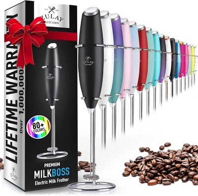 Zulay Kitchen Original Handheld Milk Frother In Black