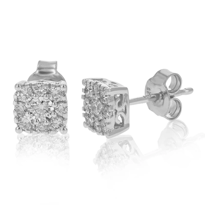 Vir Jewels 1/2 Cttw Round Cut Lab Grown Diamond .925 Sterling Silver Stud Earrings Prong Set