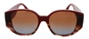 Victoria Beckham Vb605s 605 Oval Sunglasses In Red
