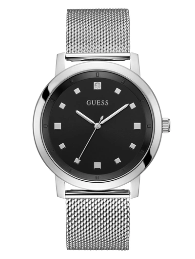 Guess Factory Silver-tone And Black Analog Watch