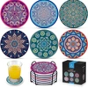 ZULAY KITCHEN SET OF 6 MANDALA ABSORBENT CERAMIC STONE COASTERS FOR DRINKS