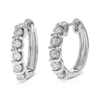 Vir Jewels 1/4 Cttw 10 Stones Si2-i1 Clarity Round Lab Grown Diamond Hoop Earrings Prong Set In .925 Sterling S In Silver