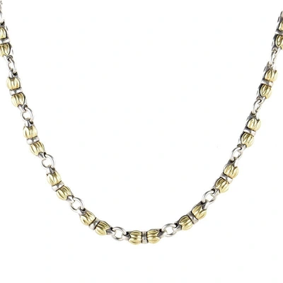 Non Branded Lb Exclusive Silver And 18k Yellow Gold Necklace