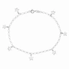 A & M 925 Sterling Silver Star Charm Anklet