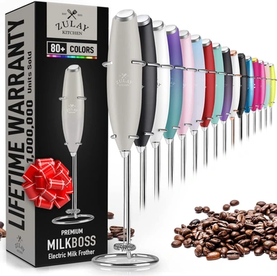 Zulay Kitchen Original Handheld Milk Frother In Grey
