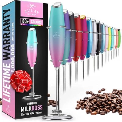 Zulay Kitchen Original Handheld Milk Frother In Blue
