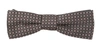 Dolce & Gabbana Black White Flower Pattern Silk Neck Papillon Tie In Black