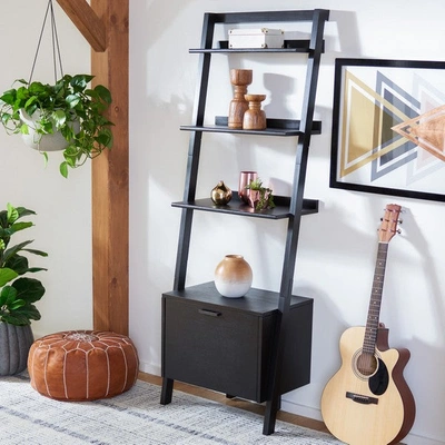 Safavieh Lavina 3-shelf 1 Door Etagere In Black