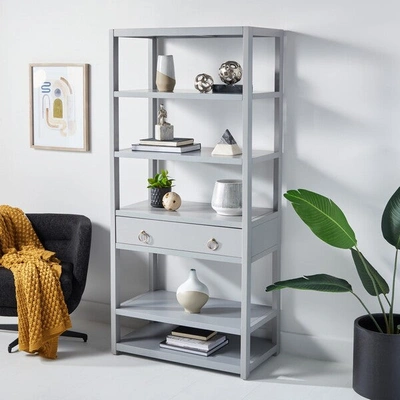 Safavieh Johni 1-drawer 5-shelf Etagere In Grey