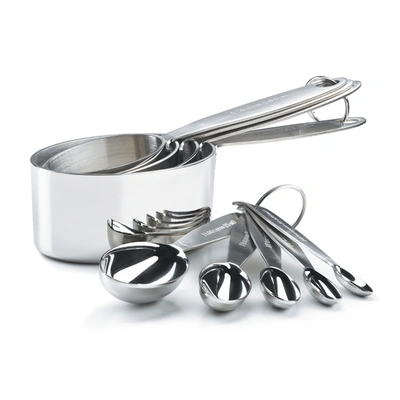 Cuisipro Stainless Steel Measuring Cup & Spoon Set In Silver