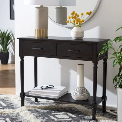 Safavieh Couture Peyton 2 Drawer Console Table In Black