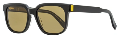 Dunhill Unisex Rectangular Sunglasses Du0002s 001 Black/gold 54mm In Yellow