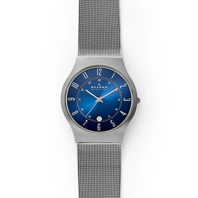 Skagen Men's Sundby Titanium, Three-hand Date Charcoal Watch In Grey