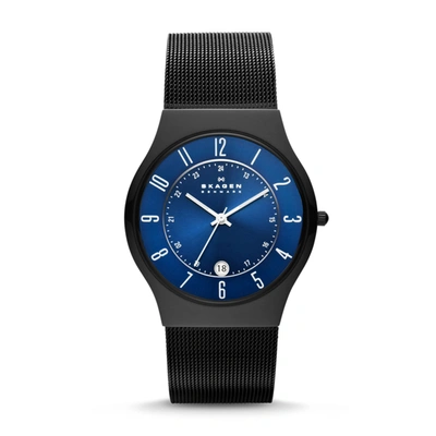 Skagen Men's Sundby Titanium Three-hand Date, Midnight Watch In Silver