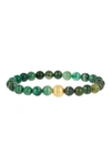 STEPHEN OLIVER 18K MATTE GOLD MULTI JADE BRACELET