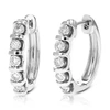 Vir Jewels 1/4 Cttw Round Lab Grown Diamond Hoop Earrings .925 Sterling Silver Channel Set 2/3 Inch In Silver
