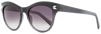 Swarovski Women's Cat Eye Sunglasses Sk0171 20b Transaparent Gray 51mm In Purple