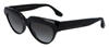 Victoria Beckham Vb602s 001 Rectangle Sunglasses In Black