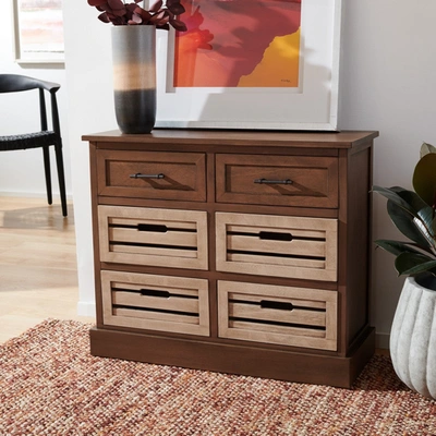 Safavieh Briar Removable 6-drawer Storage Chest In Brown