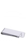 Stephen Oliver Silver Initial "a" Money Clip In Silver