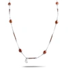 Charriol Pearl Stainless Steel Bronze Pvd Brown Pearls Long Necklace In White