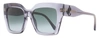 JIMMY CHOO WOMEN'S SQUARE SUNGLASSES ELENI /G/N R6S9O TRANSPARENT GRAY 53MM