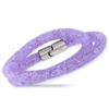 Swarovski Stardust Mauve Crystal Double Bracelet In Purple