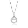Vir Jewels 1/10 Cttw Lab Grown Diamond Circle Pendant Necklace .925 Sterling Silver 1/4 Inch With 18 Inch Chain In Silver