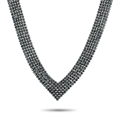 Swarovski Crystal Stainless Steel Necklace In Silver