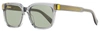 DUNHILL Dunhill Unisex Rectangular Sunglasses DU0002S 004 Transparent Gray 54mm