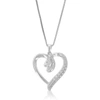Vir Jewels 1/10 Cttw Lab Grown Diamond Heart Shape Pendant Necklace .925 Sterling Silver 3/4 Inch With 18 Inch In Silver