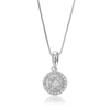 Vir Jewels 1/6 Cttw Lab Grown Diamond Pendant Necklace .925 Sterling Silver 1/3 Inch With 18 Inch Chain In Silver